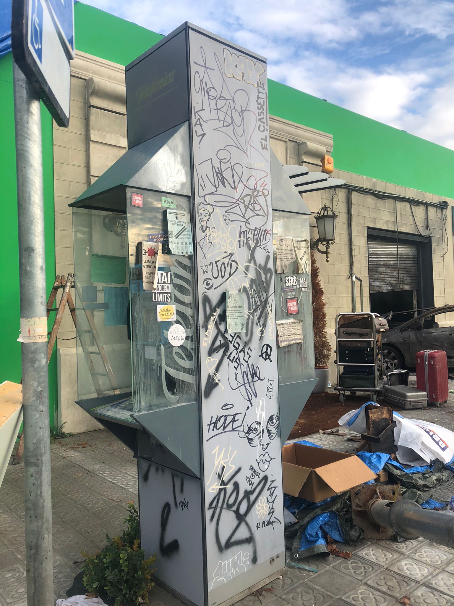 cabina telefono española doble telefono 1u.